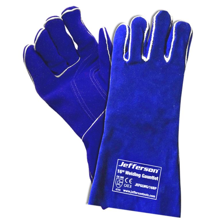 welding guantlet blue